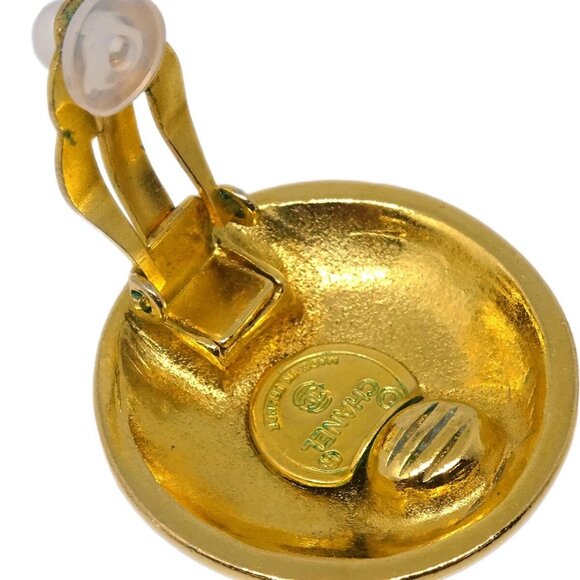 Chanel Button Earrings Clip-On Gold - Picture 4 of 4